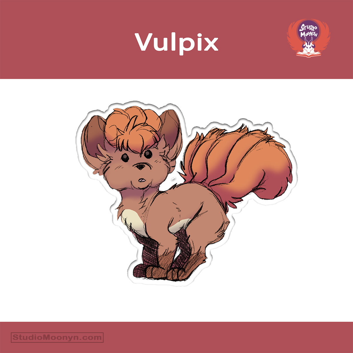 Vulpix - Indie Art Sticker